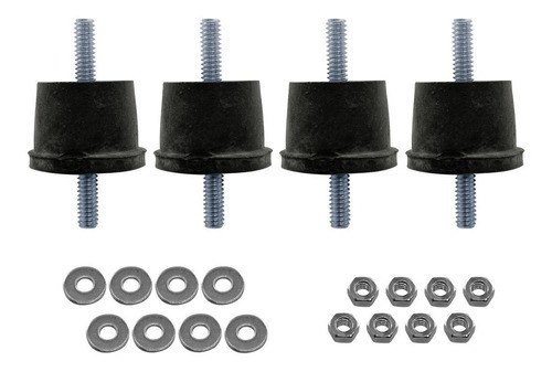 Tacos Antivibratorio Split Kit X4 Con Tuercas Superficies 0
