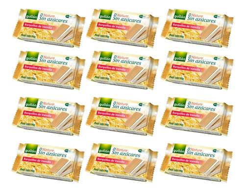 Barquillos De Vainilla Zero Sin Azucar Gullón 60g Pack X12 0