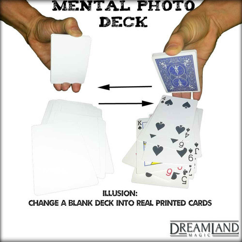 Mazo Blanco, Mental Photography Deck + Video Truco De Magia 0