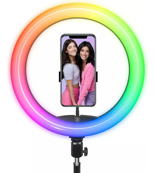 Aro Anillo Luz Led Rgb Multi Color Tripode 26cm De Diametro 0