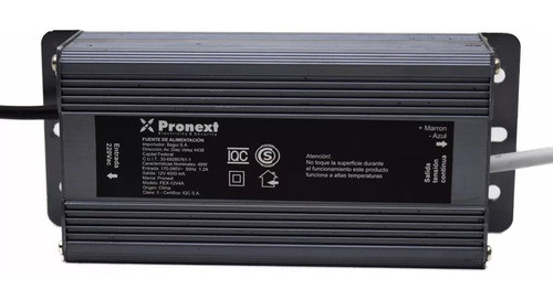 Fuente Switching Exterior Pronext 12v 4a Certificada Ip66 0