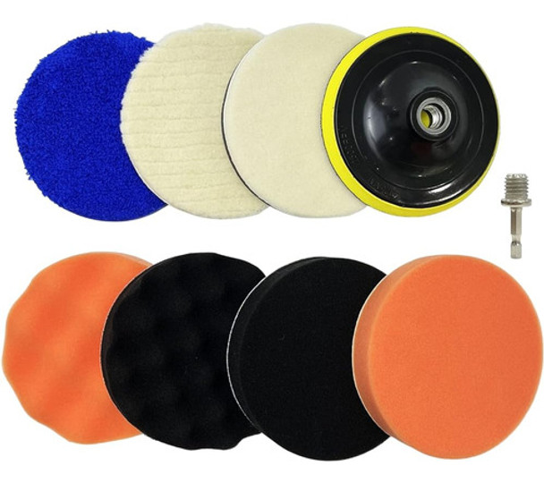5'' Wool Buffing Polishing Pads Set 9pcs Polishing Pads Kit 0