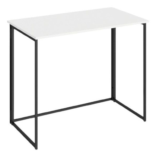 Mesa Dobrável Portátil Web Office Branco Com Preto 90x50x74 0