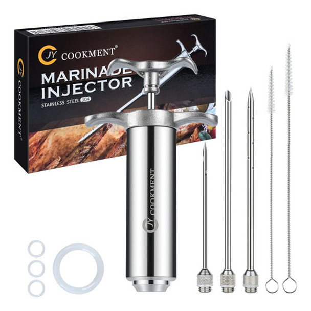 Inyector De Carne Grande De 60ml Con Agujas Inoxidables 0