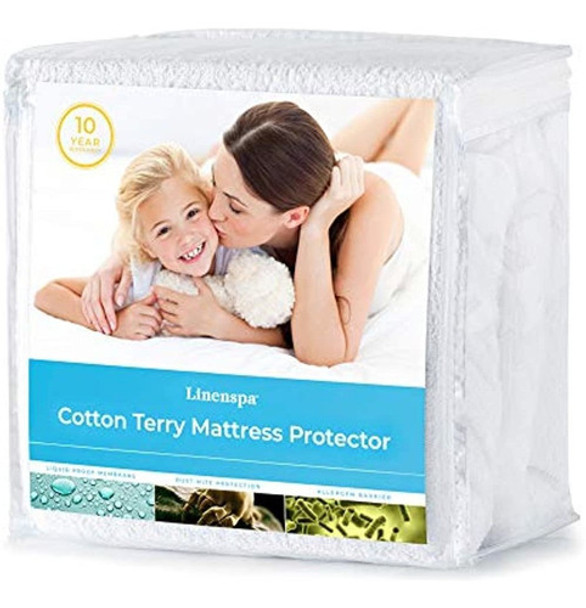 Protector De Colchón Linenspa Cotton Terry - Protección Supe 0
