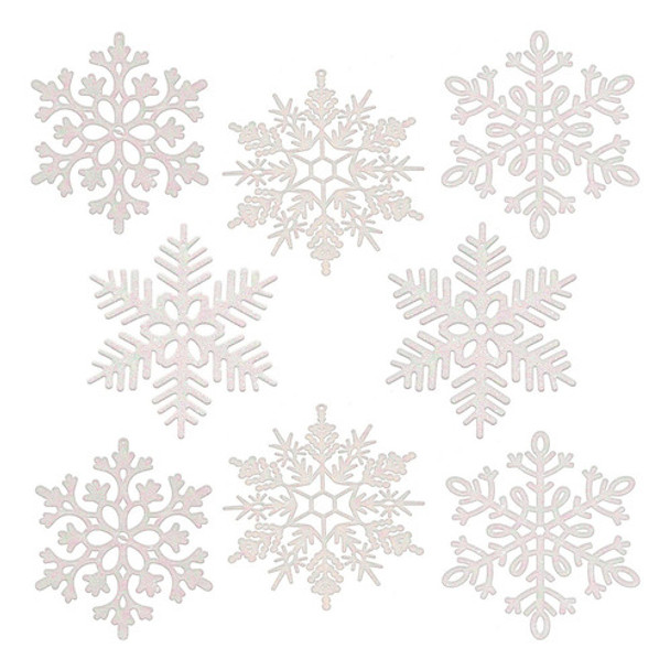 8 Piezas De Copos De Nieve Grandes Extra Grandes Para Exteri 0
