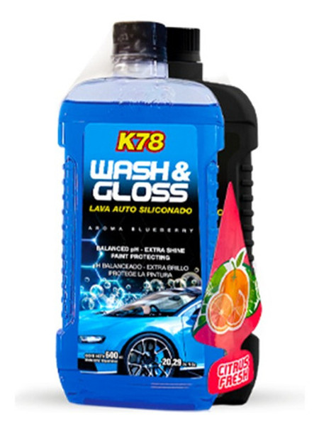 Kit Lavado Autos Motos K78 Shampoo Siliconado + Revividor 0