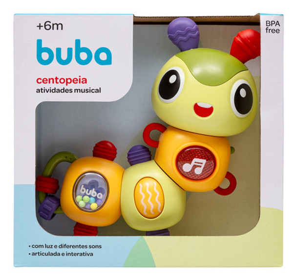 Brinquedo Para Bebê Musical E Sensorial Centopeia  Buba 0