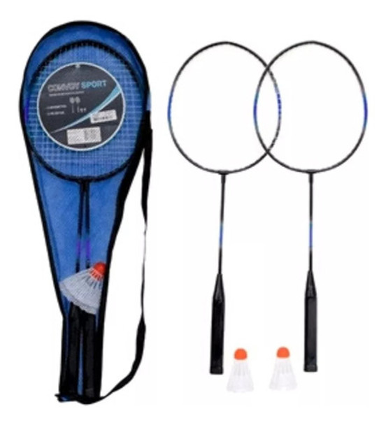 Kit 2 Raquetes Badminton 2 Petecas Alta Qualidade C/nfe 0