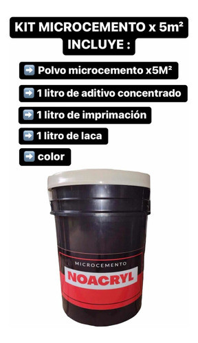 Microcemento Kit 5m2 Con Imprimación,aditivo Y Laca Acrílica 0