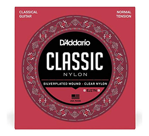 D Addario Cuerdas De Guitarra Ej27 N Estudiante Nylon Clásic 0