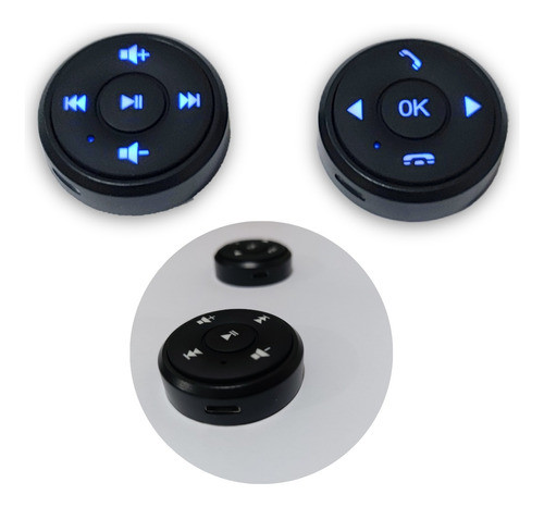 Controle De Volante Universal Recarregável C/ Interface Azul 0