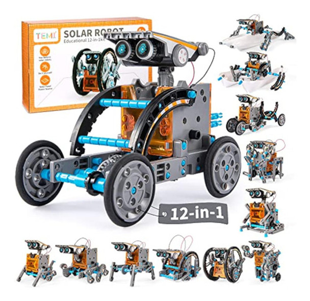 Temi Stem - Kit De Robot Solar Para Niños, 12 En 0