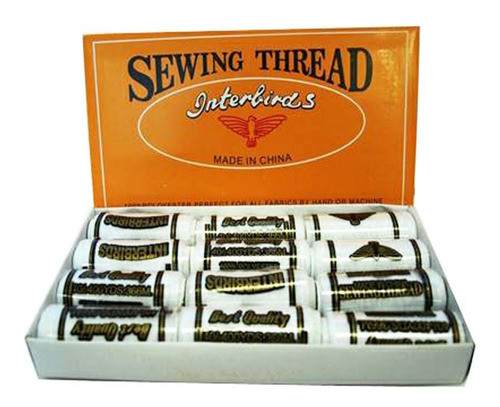 12 Hilos De Coser Color Hilo Blanco Promo - Kaosimport En 11 0
