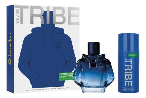 Perfume Hombre Benetton We Are Tribe Edt 90ml +deo 150ml Set 0