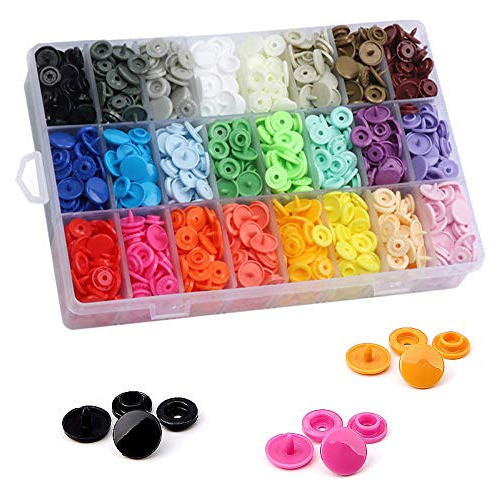 Broches De Presion Plasticos 12mm T5  408u 24colores 0