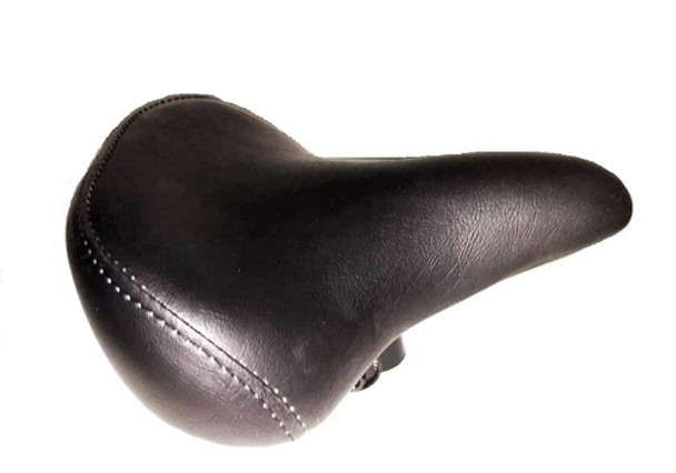 Asiento P/ Bici Playera / Paseo De Cuero Negro Con Resortes 0 Asiento P/ Bici Playera / Paseo De Cuero Negro Con Resortes 0