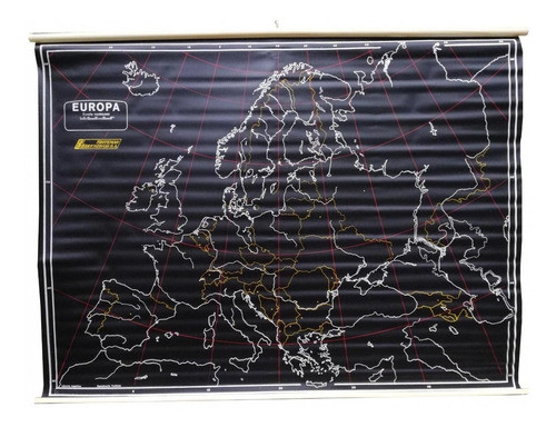 Mapa Mural Europa Pizarra Negro Para Tiza 0