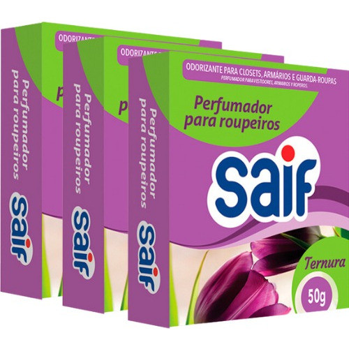 Perfumador Para Roupeiros Ternura 50g Saif - 3 Caixas 0