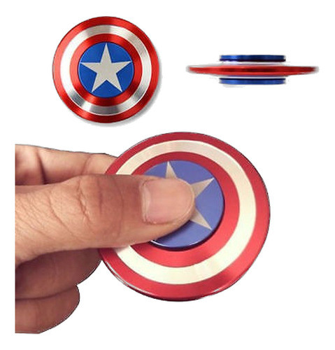 Escudo De Capitán América Autismo Mano Spinner Fidget Juguet 0