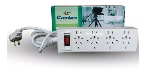 Alargue Zapatilla Múltiples Enchufes Cambre Blanco - Tofema 0