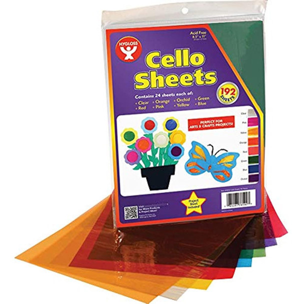 Hoja De Celofán Hygloss Cello Craft, 8,5 X 11 Pulgadas, 24 P 0