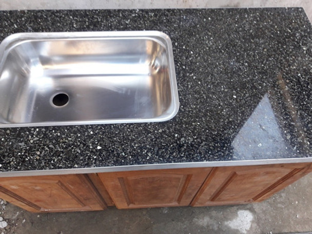 Mesada 162x062 Granito Reconstituido Bacha Simple 0