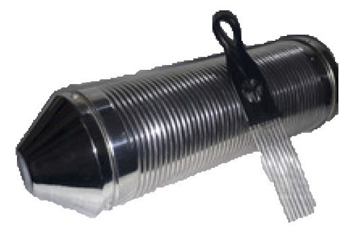 Güiro Torpedo Con Tapa Cromada Vsg Grande Con Peine 0