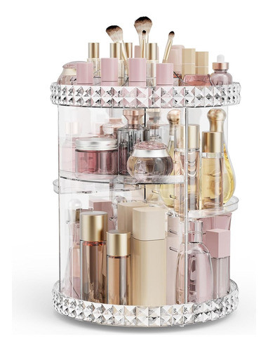 Organizador De Maquillaje Giratorio Ajustable Para Tocador 0