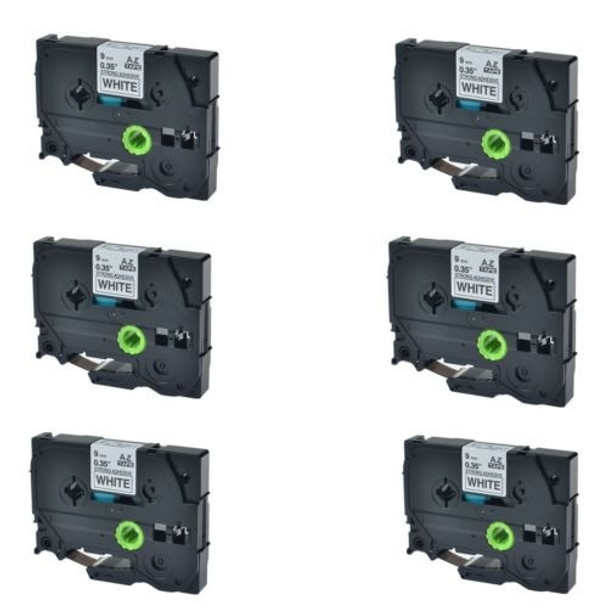 6pk Tzes221 Tzs221 Negro En La Etiqueta Blanca Cinta Para Br 0