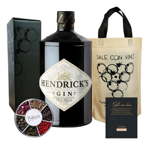 Regalo Caja Box Estuche Gin Hendricks + Botanicos Mixologia 0