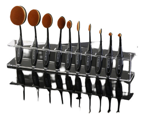 Caja, Soporte De Estante Para 10pcs Maquillaje Cepillo Panta 0