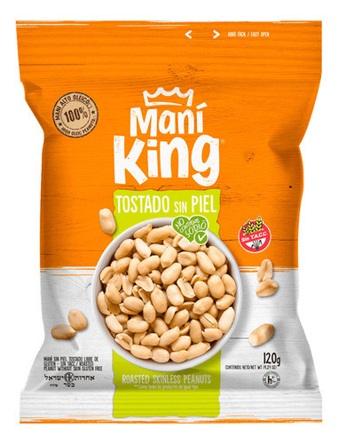 Pack X 12 Mani Tostado Mani King Bajo En Sodio X 120 Grs. 0