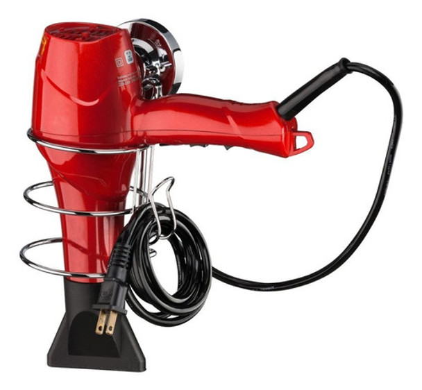 Suporte Para Secador De Cabelo Com Ventosa Future Cromado 0