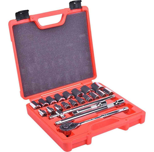 Jogo De Soquetes Estriados 1/2'' 22 Peças Worker - 434892 0