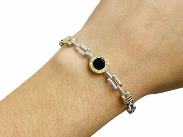 Pulsera Plata Oro Mujer Ónix Regalo 0