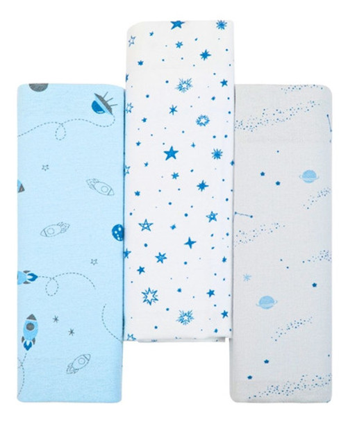 Conjunto Cueiros Flanelados Espaço Papi Bebê Berço Quentinho 0
