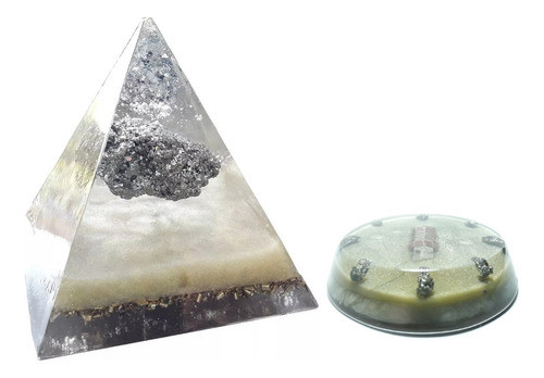 Kit Orgonite Piramide+bolso- Pirita- Abundancia Prosperidade 0