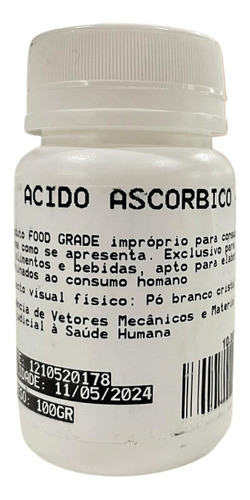 Ácido Ascorbico Fcc - 100g (vitamina C) 0