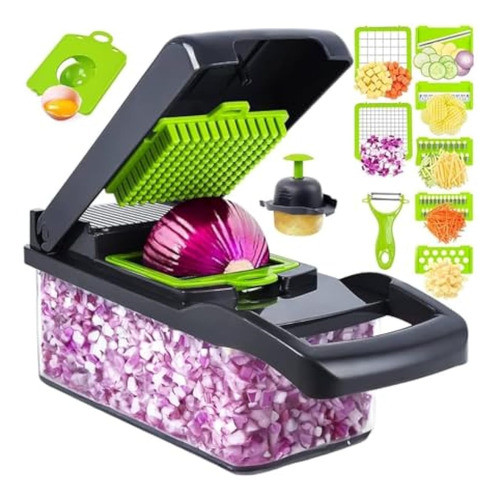 Picador De Verduras Con Recipiente, Rallador De 0