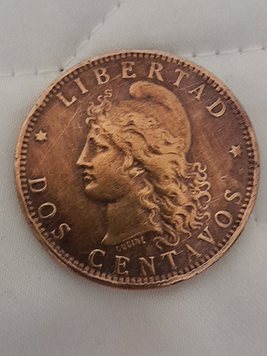 Argentina Moneda De Cobre De 2 Centavos Del Año 1891 0