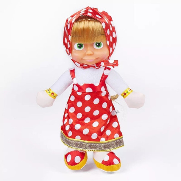 Masha Muñeca Juguete Vestida Lunares Figura Niña Y Oso 0