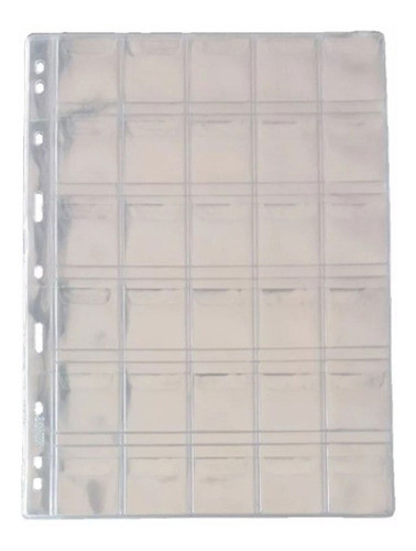 Kit 20 Folhas Moedas 30 Bolsos Pvc Pccb 28x21cm 0