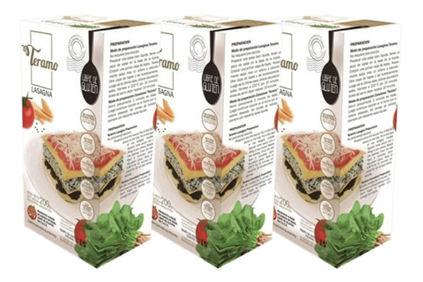 Tapas Para Lasagna Sin Tacc Libre De Gluten Teramo 200 Gr X3 0