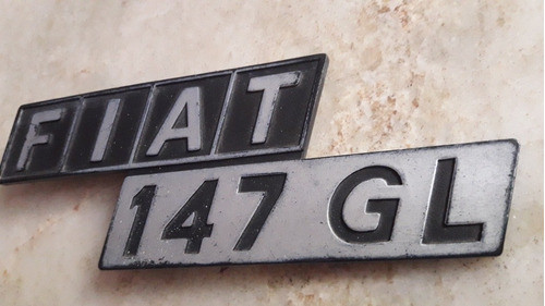 Insignia Fiat 147 Gl, Plastico 0