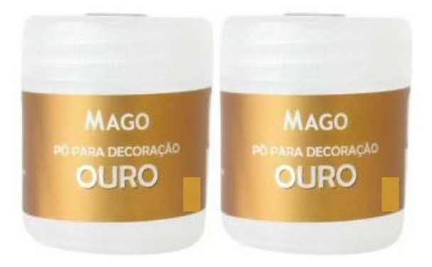 Kit C/2 Po Para Decoração Ouro 8gr Mago 0