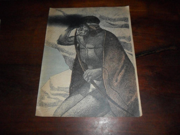 Publicacion 1954 Lamina Dibujo De A. M. Paz 0
