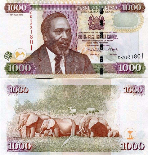 Kenia Billete De 1000 Chelines Año 2010 Sin Circular 0
