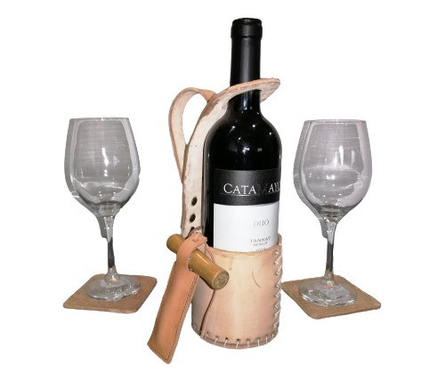 Kit De Vino En Cuero 0