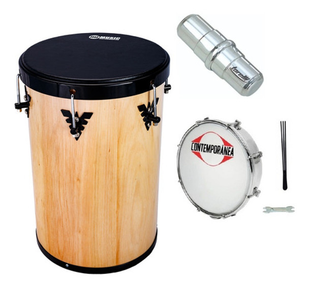 Kit Rebolo 921ma + Tamborim 206lt + Ganzá Tg550 0 Kit Rebolo 921ma + Tamborim 206lt + Ganzá Tg550 0